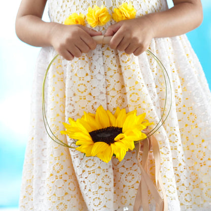 Sweet Sunshine Flower Girl Bouquet – R & J BLOOMS, Rowlett TX
