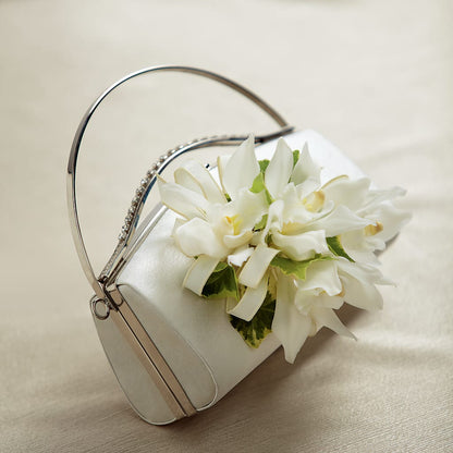 White Purse Decor – R & J BLOOMS, Rowlett TX